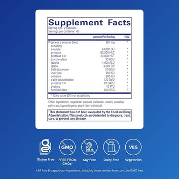 Pure Encapsulations Digestive Enzymes Ultra, 90 Capsules