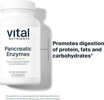 Vital Nutrients Pancreatic Enzymes 1,000mg, 90 Capsules