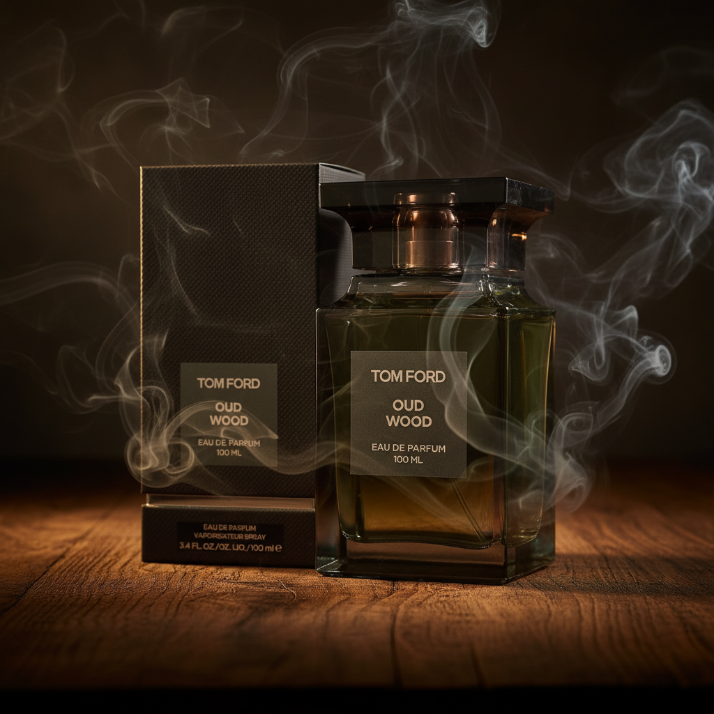 Tom Ford Oud Wood dark oud wood incense shot