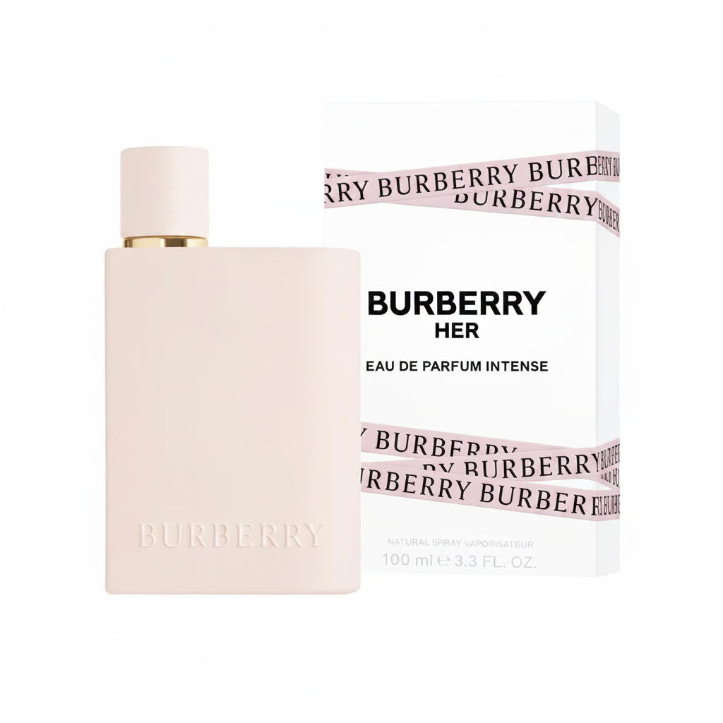 Burberry Her EDP Intense white background studio shot