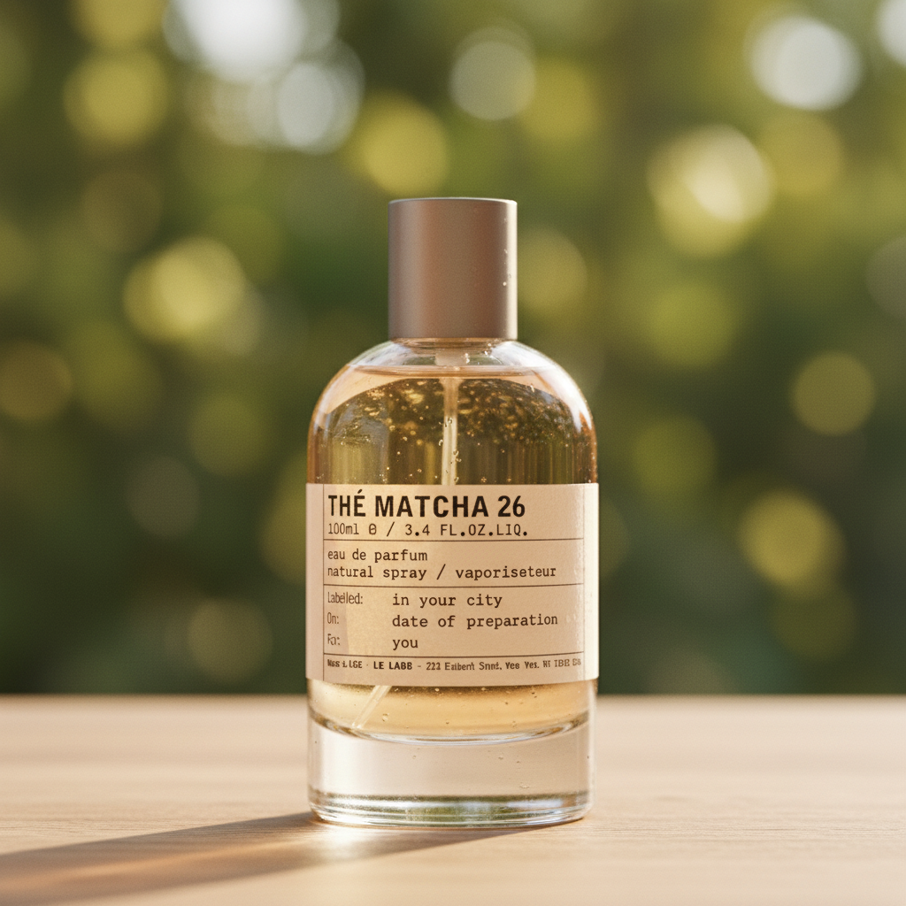 Le Labo The Matcha 26 green bokeh shot