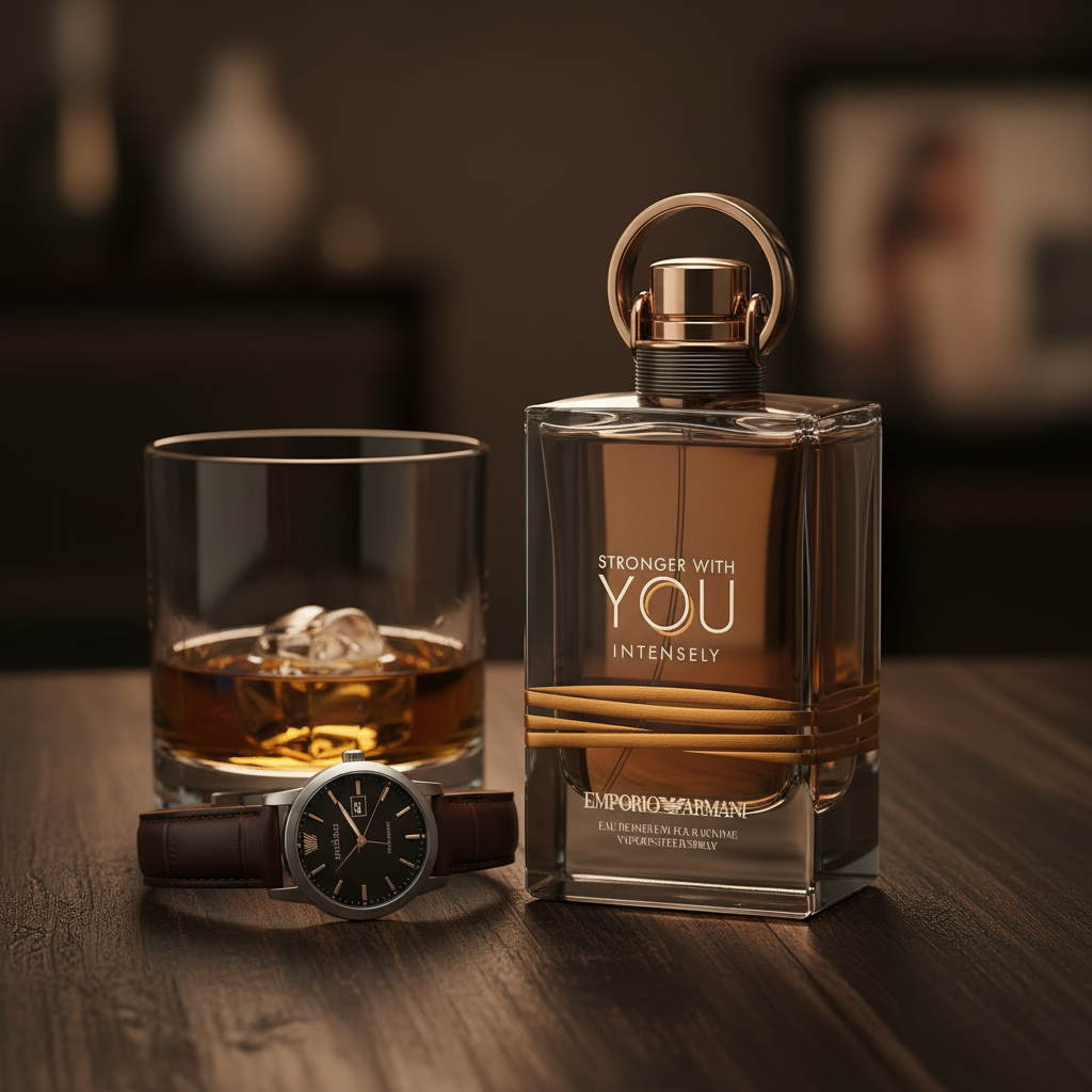 Emporio Armani Stronger With You Intensely dark wood lifestyle shot
