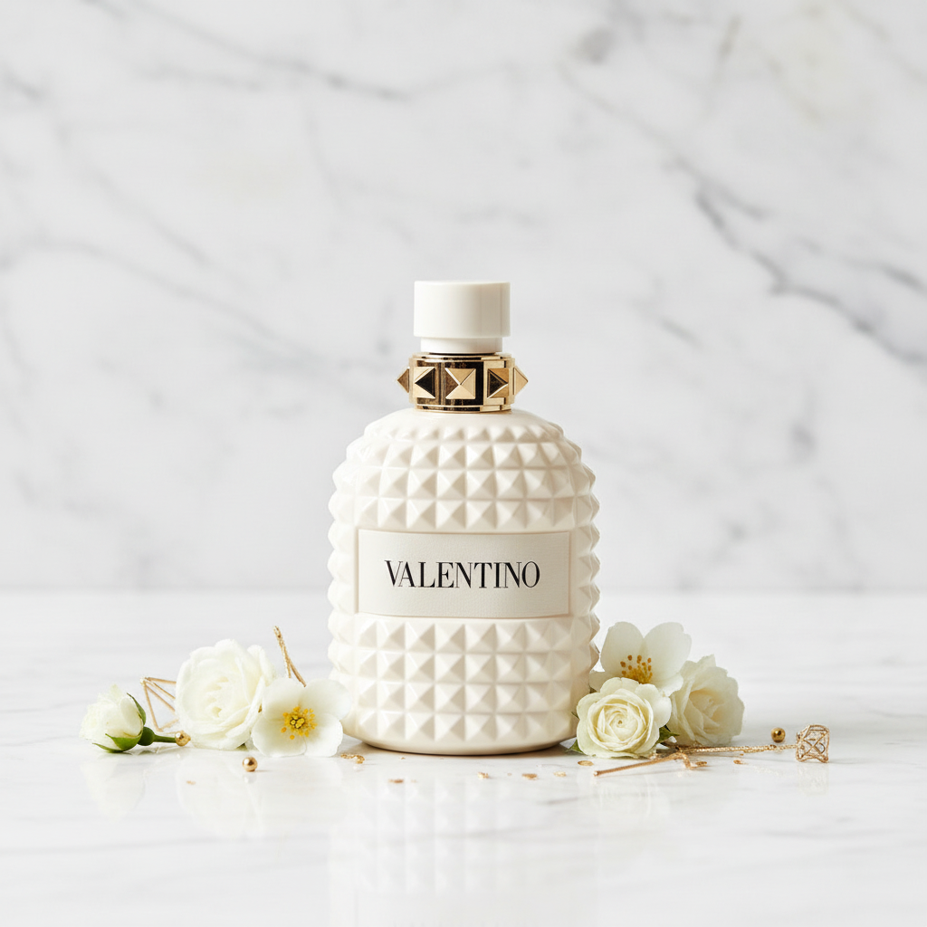 Valentino Uomo Born in Roma Ivory marble white flowers shot