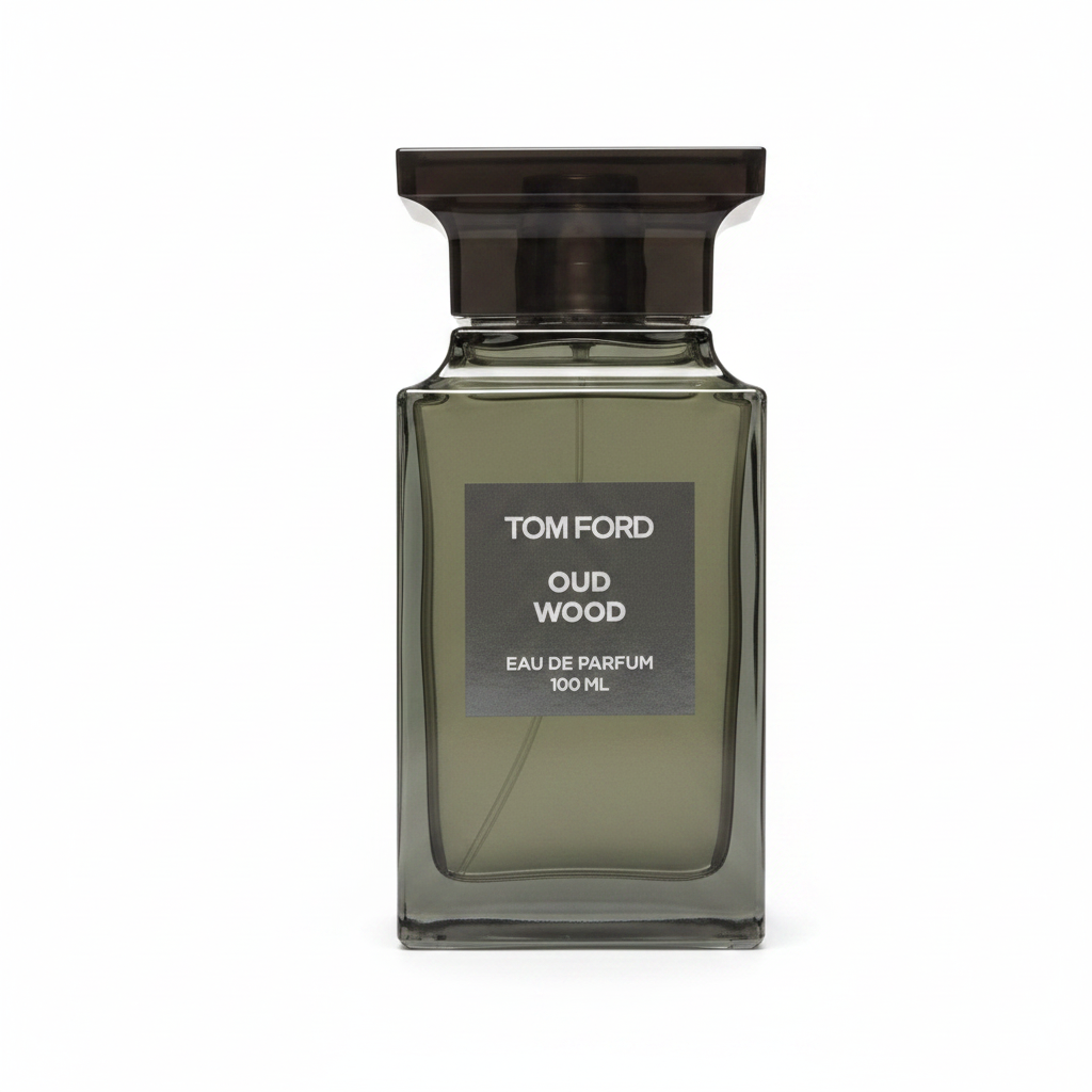 Tom Ford Oud Wood white background studio shot