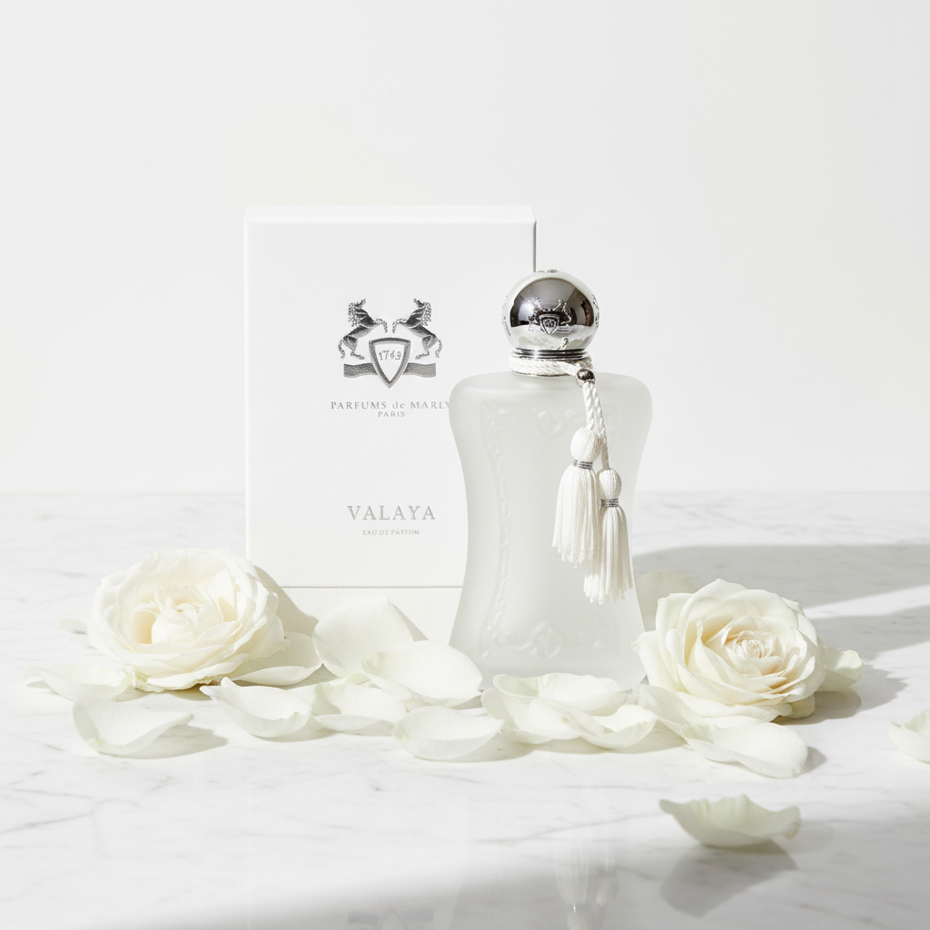Valaya Parfums de Marly marble white roses shot
