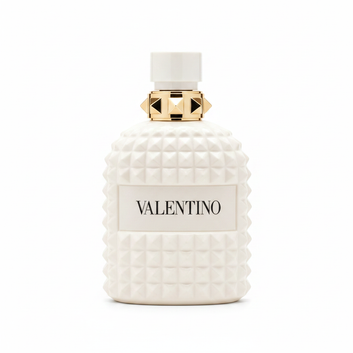 Valentino Uomo Born in Roma Ivory white background studio shot