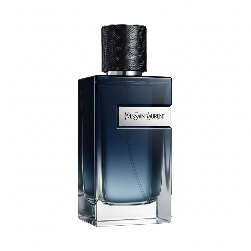 YSL Y EDP white background studio shot