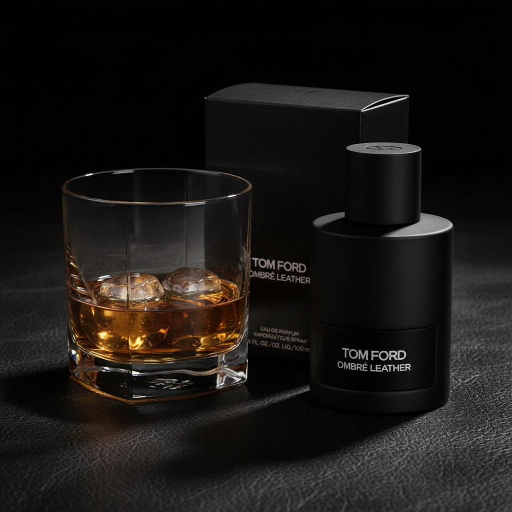 Tom Ford Ombre Leather dark leather whiskey shot