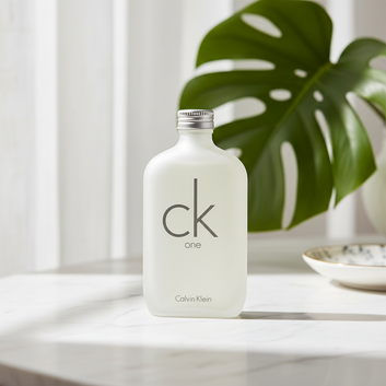CK One Calvin Klein marble surface luxury shot