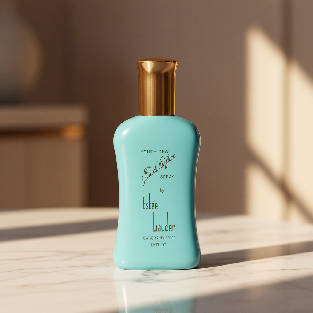 Youth Dew Estee Lauder marble luxury shot