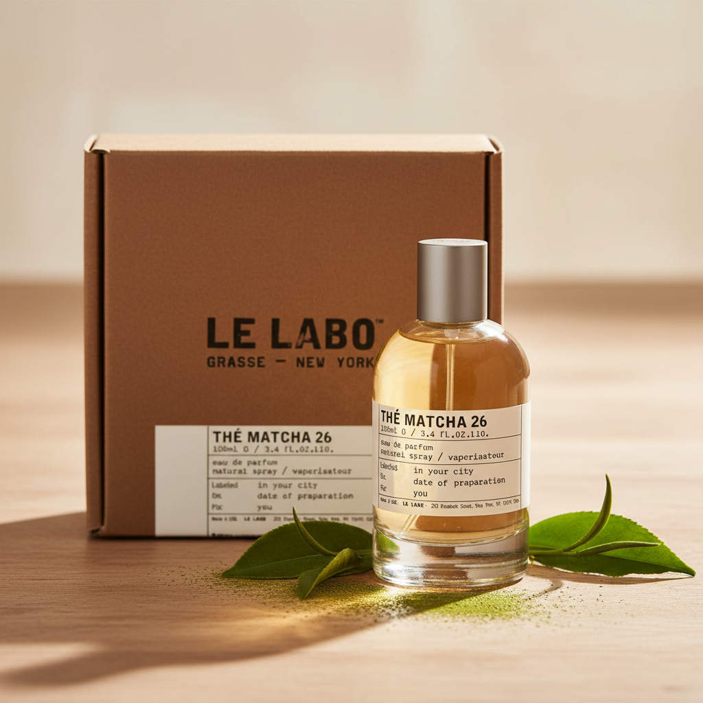 Le Labo The Matcha 26 wood matcha lifestyle shot