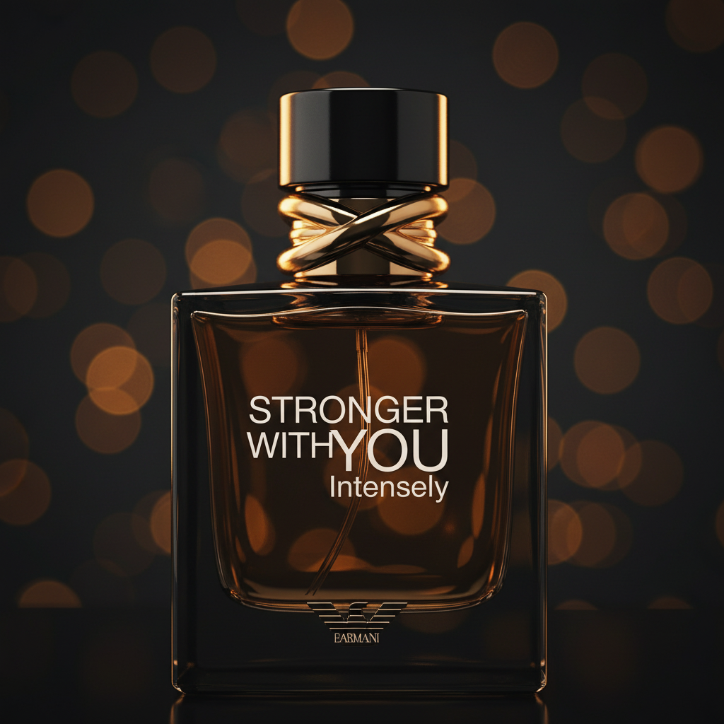 Emporio Armani Stronger With You Intensely gold bokeh shot